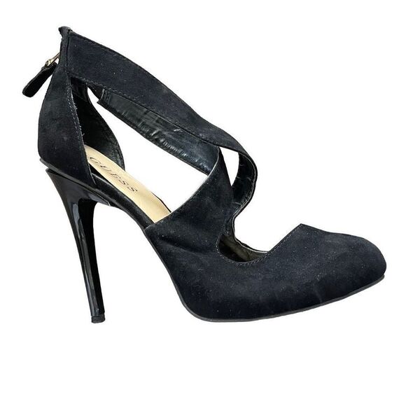 🌸 Guess Black Strappy High Heels - Picture 1 of 6
